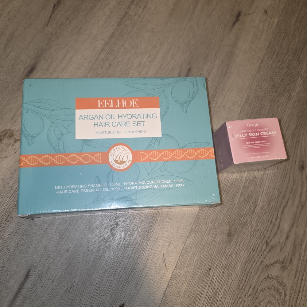 Feelho Argan Oil Hydrating Hair Care Set and Jelly Skin Cream